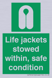 Life jackets stowed within